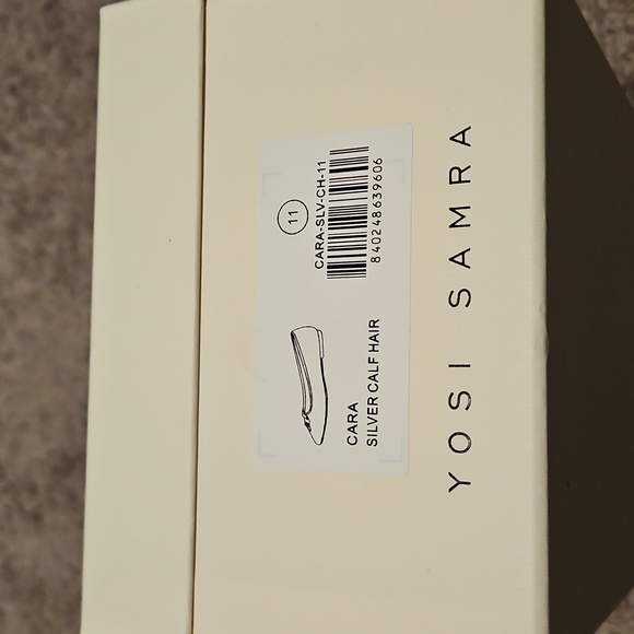 NIB Yosi Samara silver calf hair flats - Picture 5 of 7